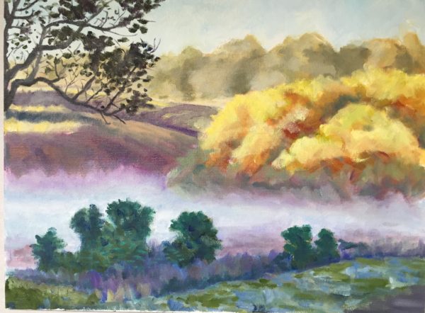 #151 - Morning Mist - Bolinas, 12"x16"