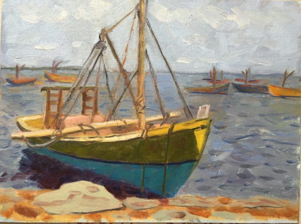 #272 - Fishing Boat, Sri Lanka, 9"x12"