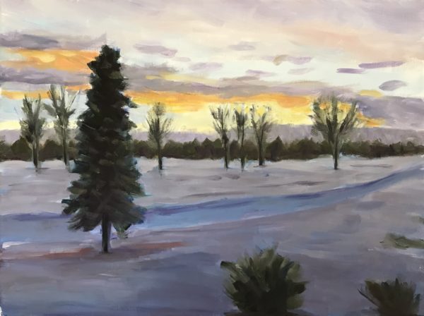 #334 - Maio's Winter Scene, 12"x16"