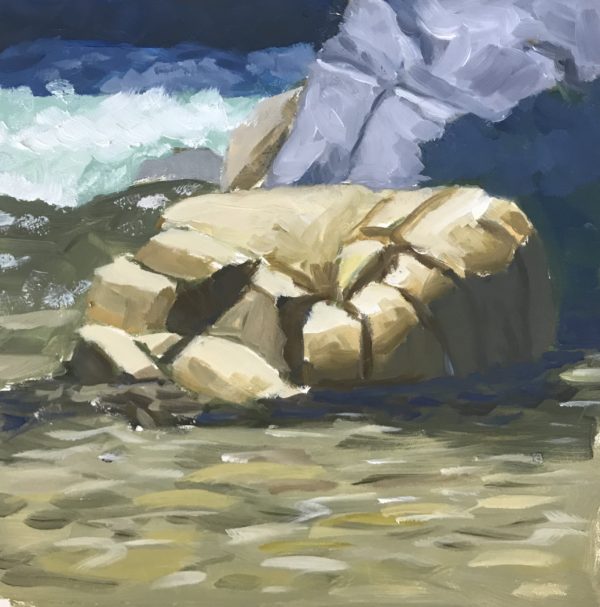 #398 - Rock In The River, 8"x8"