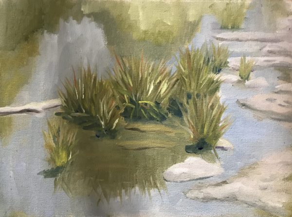 #421 - Reeds In The Saba River, 9"x12"