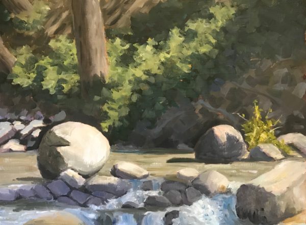 #435 - River Boulders, 12"x16"