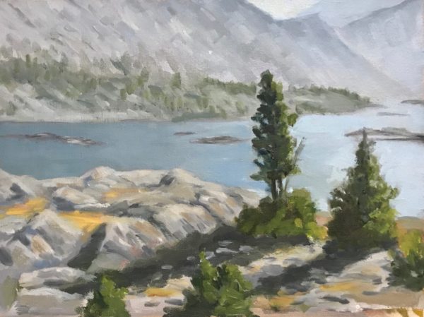 #445 - Looking North, Garnet Lake, 9"x12"